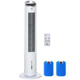 40" Portable Oscillating Air Cooler Fan for Home Office, 3-In-1 Standing Ice Floor Fan with Humidifier, 3 Modes, 3 Speeds, 8H Timer, Remote, LED Disp