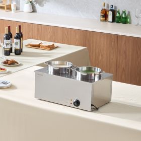 Commercial Soup Warmer Soup Station With 2*6.34Qt Pot Soup Kettle Warmer
