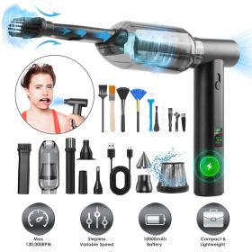 Pro Type  Compressed Air Duster Brushless Motor 130000RPM Stepless Variable Speed 1WmAh Battery Cordless Dust Blower Vacuum Cleaner Portable Jet Dry B