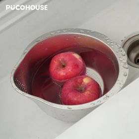 Slanted Bottom Drain Bowl - A Versatile Colander For Pasta, Rice, And Produce, A Time-saving Kitchen Sink Helper