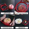 Apple Slicer Corer, Stainless Steel Upgrade 12 Sharp Apple Slicer Large, Ergonomic Plastic Handle Non-slip And Easy To Hold
