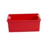 4 Pack Garage Storage Bin Small Plastic Nesting/Stacking, Red