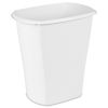 (2 pack) 10 Gallon Rectangular Wastebasket, Large Open Plastic Trash Can for Kitchen, White