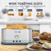 4-Slice Toaster, 7 Browning Settings, Defrost/Reheat Functions, Removable Crumb Tray, Full body Stainless Steel Housing, Anti-Fingerprint, Anti-Jam
