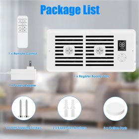 Register Booster Fan Smart AC Vent Booster Fan Fit 4in Plus 10in Register Holes With 3 Modes 10 Speeds 2H 4H Timer LCD Screen 2 Scent Diffuser Slots R