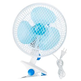 1Pc Clip On Fan 2 Speeds Quiet Clamp Fan Adjustable Tilt Auto Shaking Fan Wall Mount Personal Fan For Desk Office Home Baby Strollers Table Tops With