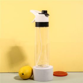 Spray Water Bottle For Girls Outdoor Sport Fitness Water Cup Large Capacity Spray Bottle Drinkware Travel Bottles Kitchen Gadgets (Option: TRITAN black)