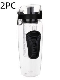 32Oz Fruit Infusing Infuser Water Bottle Water Fruit Bottle BPA Free Plastic Sport Fruit Infuser Water Bottles With Infuser Juice Shaker Drink Bottle (Option: Style F 2PC)
