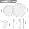 Gold/Silver Plastic Tableware Set - 350PC  Gatherings of 50+people