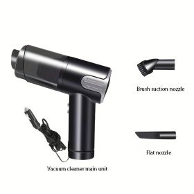 Wired Red Silver Car Vacuum Cleaner  Home Handheld Mini Desktop Vacuum Cleaner Portable (Option: W13532893)
